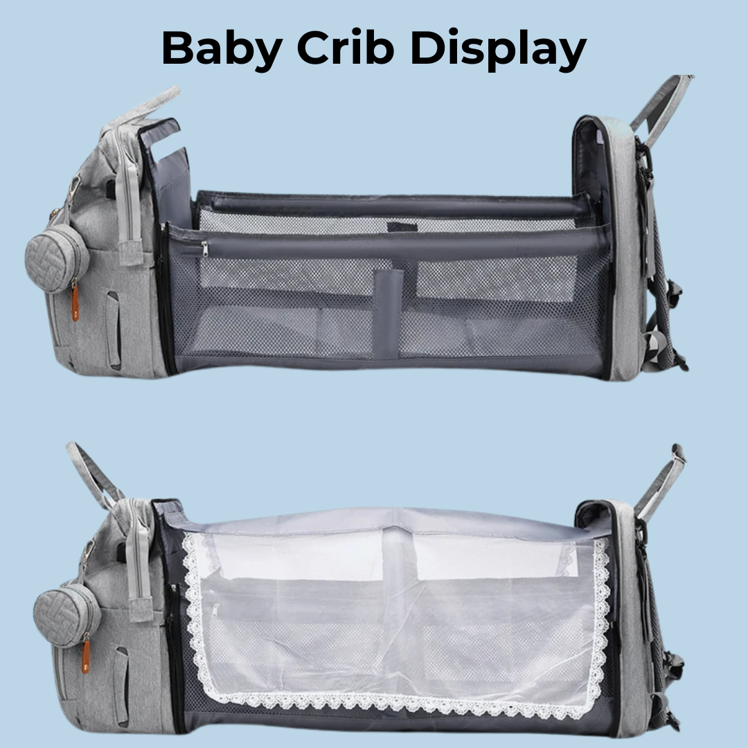 MommyNest®

Baby Bag with Mosquito Net Crib & USB Charging