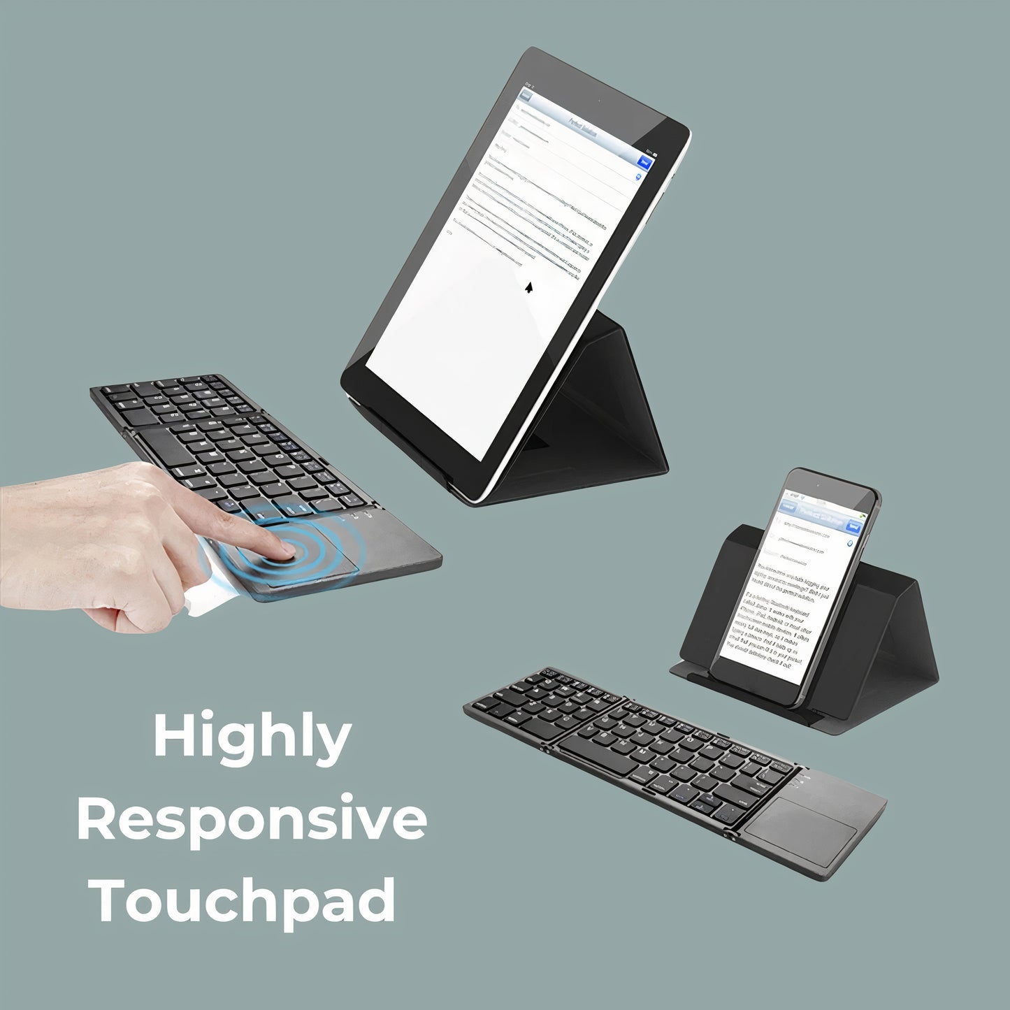 Clavier Bluetooth pliable FlexKey™ avec pavé tactile